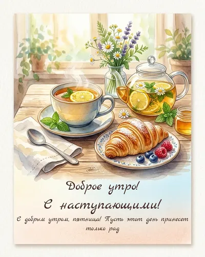Доброе утро! С наступающими! — morning tea 06